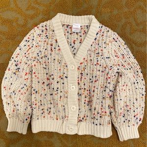 Hanna Andersson Chunky Cotton Cardigan Rainbow size 5 110cm